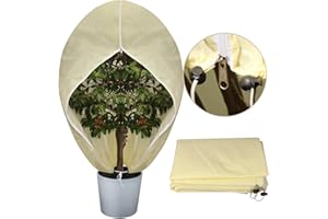 Ujaxjaxi 2 Stück 80 X 100 Winterschutz für Kübelpflanzen,Winterschutz für Pflanzen Frostschutz Pflanzen, Wiederverwendbar Winterschutz für Palmen,Olivenbaum,Blumen mit Reißverschluss