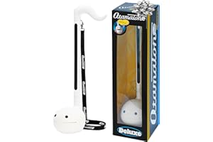 Otamatone Deluxe [Manual Inglés] - Instrumento Musical Electrónico Japonés, Sintetizador Portátil de Cube/Maywa Denki de Japón, Blanco