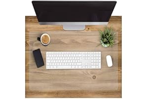 GIOVARA Przezroczysta Podkładka na Biurko, Wodoodporna, Antypoślizgowa, Ultracienka, Dwustronna Mata na Laptopa z Gładką Powierzchnią