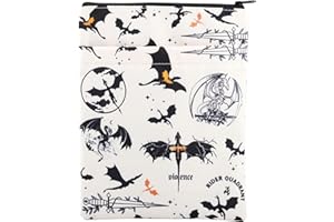 MYSOMY Romantasy Dark Academia Dragons Book Sleeve Romantasy Dragons Gifts Dragon Riders Book Gifts YA Fantasy Book Cover Dragons Lover Book Gifts (vioence BS)