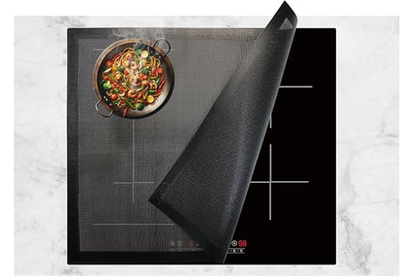 60x52cm Alfombrilla Protectora para Cocina de Inducción,Esterilla Protectora de Inducción(Magnética),Cubierta de Cocina de Inducción de Silicona Protector Arañazos para Estufa de Inducción