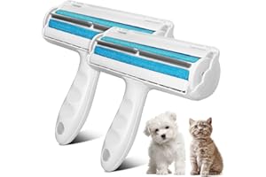 CHENKEE Tierhaarentferner Fusselroller, 2 Stück Wiederverwendbar Fusselbürste Fusselrolle Fusselbürste für Hundehaare Katzenhaare Selbstreinigend Fusselbürste Haarroller für Möbel, Sofa, Teppich