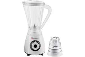 SQ Professional Blitz 600W Blender with 1.5L Plastic Measuring Jug & Grinder Blender for Milkshakes Smoothie Blender Juice Mixer, Ice Crush Function Jug 1.5L Capacity (Black)