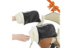 ‎VOCIC VOCIC Rollator Handschuhe OT01, 360° Windschutz, doppelte Wärme mit Fleece, Regen-und schneesicher, Ideal als Zubehör für Rollator, Rollstuhl, Fahrrad, Winterhandwärmer für Damen und Herren, 1 Paar