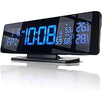 Funk Wetterstation mit Farbdisplay temperaturgesteuert 256 Farben - inkl. Außensensor - Wecker mit Snooze - DCF Signal…