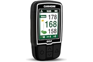 CANMORE HG200 GPS para Golf - Pantalla a Todo Color Resistente al Agua con más de 41.000 Datos Esenciales de Campos de Golf y Hoja de puntuación - Campos gratuitos en Todo el Mundo, Negro