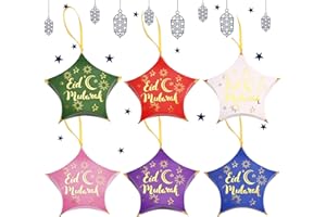 TSLBW 18 Pcs Eid Mubarak Bonbonnière 6 Colours Eid-faveur Boîtes Sac de Bonbon de Eid Mubarak Papier Coffrets Cadeaux Chocolat Fournitures Parti Islamique De L'aïd Musulman