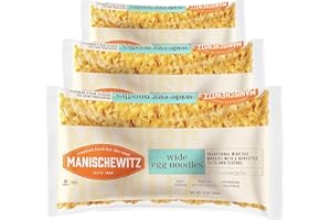 Manischewitz Traditional Wide Egg Noodles 340g (Pack of 3) | Homestyle Taste & Texture, Premium Enriched, Low Sodium, No Preservatives