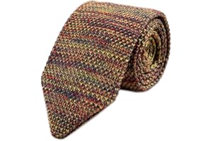 ROSIIKA Men's Skinny Smart Knit Tie Formal Basic Designed Vintage Mixed Pattern Casual 2.4" Necktie