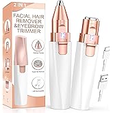 IFANZETECH Eyebrow & Facial Hair Trimmer for Women: 2 in1 Rechargeable Facial Hair Removal and Eyebrow Shaver, Painless Shavi