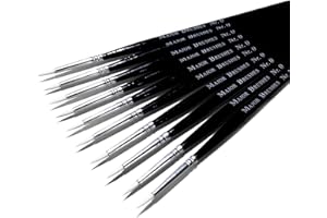 MAJOR BRUSHES Sable Ersatz Größe 0 10 Stück