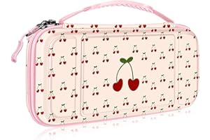 FINTIE Etui do Nintendo Switch/Switch Model OLED - Pokrowiec z EVA, odporna na wstrząsy torba do przechowywania z zamkiem błyskawicznym, obudowa ochronna na konsolę z 10 miejscami na karty do gry,,