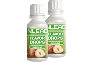 INLEAD - Flavor Drops | Zuckerfrei & Kalorienfrei | Aromatropfen für Speisen & Getränke | Vielseitig einsetzbar | Top Geschmack | Vegan - 2x 30ml (Hazelnut - Haselnuss)