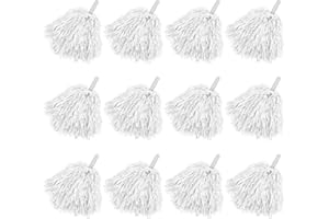 Faxco Confezione da 12 Pompon in plastica per Cheerleader, Sport, Danza, tifo per Radici, Cheering Squard, Cheering Team
