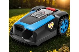 LEADZM Robot Tondeuse de 1200 m2, Tondeuse Robot avec évitement Intelligent des Obstacles, Tondeuse Robot Gazon avec Chargement Automatique, Tondeuse Autonome avec connectivité Bluetooth Wi-FI, 47% d