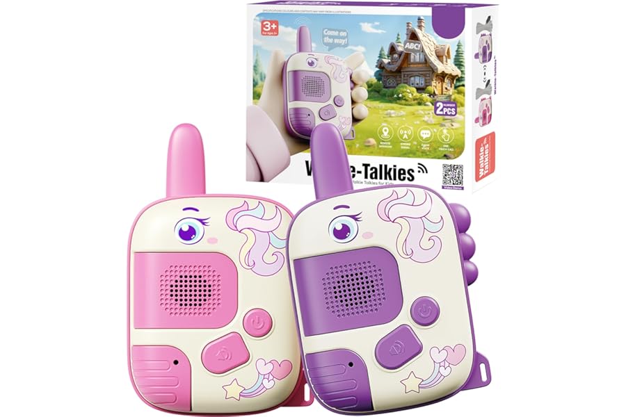 Walkie Talkie - Toys for 3-8 Year Old Boys Girls Gifts for 5 6 7 8 Year Olds Boys Unicorn Gifts for Girls Toys Age 4-7 Kids Age 3 4 5 Outdoor Walkie Talkie Kids Camping Birthday Xmas Stocking Fillers