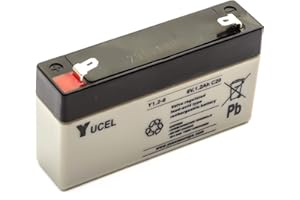 Yucel/Yuasa Y1.2-6 Sealed Lead Acid Battery 6v 1.2ah Standby Emergency Lighting