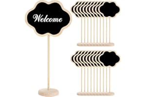 Classicseali 20pcs Buffet Labels, Buffet Food Labels, Chalkboard Label for Party Decoration, Table Numbers, Cake Label, Price Tags for Display