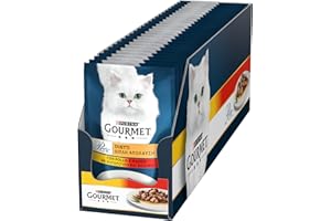 GOURMET Purina Perle Duetti Di Mare Karma dla Kota, Kurczak/Wołowina, 26 x 85 g