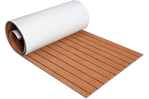 Izrielar Eva Teak - Tappetino per pavimenti in teak, impermeabile, autoadesivo, tappetino antiscivolo per barche e yacht marini