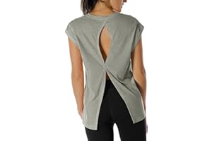 icyzone Maglietta Donna Sportiva, T Shirt Donna Maniche Corte vestibilità Larga Leggera e Traspirante Top per Palestra Yoga Corsa