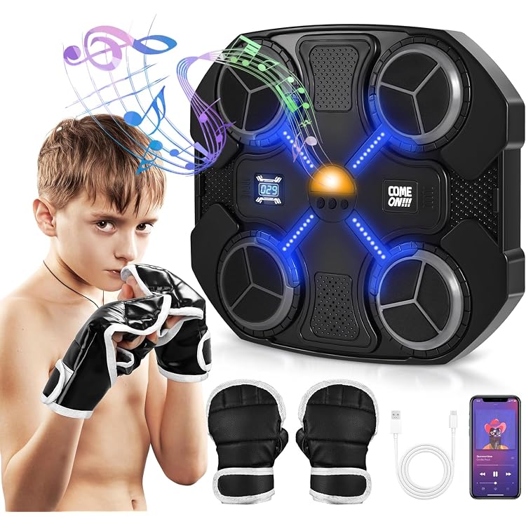 Machine De Boxe Musicale Intelligente Pour Enfants | 3 Modes De Jeu, Score Affiché, Rechargeable USB | Dès 6 Ans