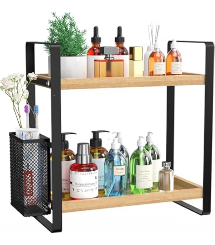 Organizzatore Legno Per Cucina - 2 Ripiani Impilabili, Per Spezie E Accessori - Foto 10