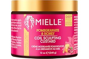 MIELLE ORGANICS Mielle Pomegranate & Honey Curl Cream - Coil & Curl Defining Hair Cream for Type 4 Hair - Hydrates, Controls Frizz, Conditions & Adds Shine, 340 ml (Pack of 1)