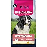 Eukanuba, alimento para Edad Avanzada con Pollo Fresco para Razas Medianas - Alimento seco Premium para Perros Senior, 15 kg