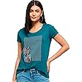 Max Regular Fit Women Printed Round Neck T-Shirt