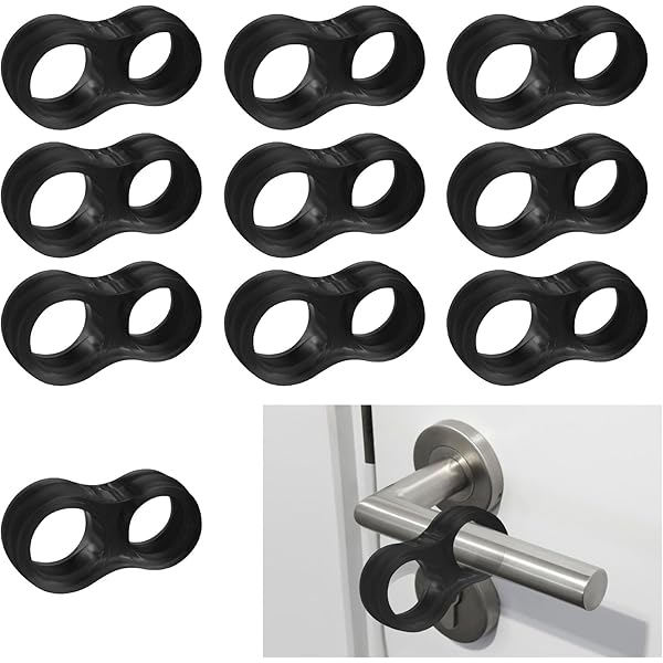 Fermaporta In Gomma Trasparente Ihaspoko - 8 Pezzi Con Forma O E 8, Paracolpi Per Maniglie Porta - Foto 9