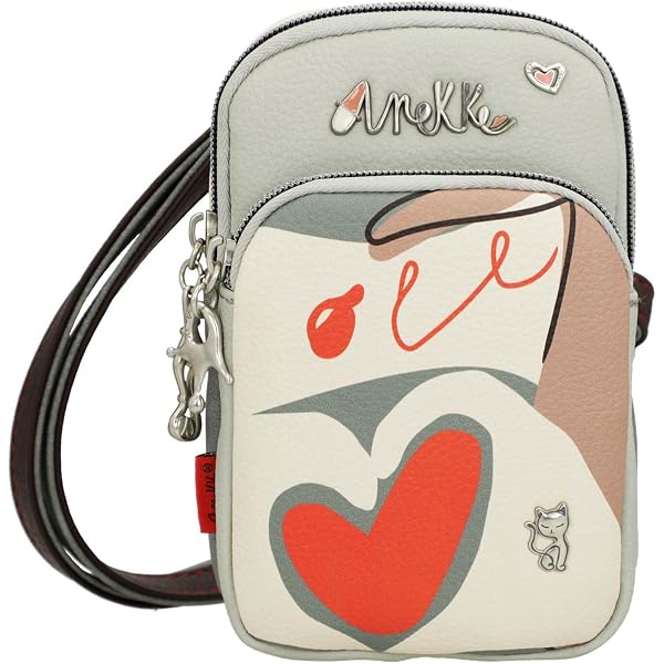 Anekke Alma Porte-Cartes L Multicolore – Étui RFID Zippé Avec 9 Compartiments, Grand Format Élégant