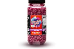 ‎HOPSER FOOD FUN Premium Zuckerwattezucker Grob Dose Spezialzucker Kristalle (700 g, Kirsche)