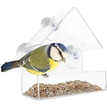 Seezengreen Fenster-Vogelfutterstation – Durchsichtiger Futterspender Mit Saugnäpfen, Für Garten, Balkon & Terrasse