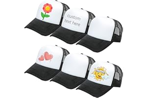 Geebuzz 6 Pack Kinder Mesh Baseball Hut Kappe Sublimation Blank Einstellbare Snapback Trucker Sun Sports Outdoor Hat