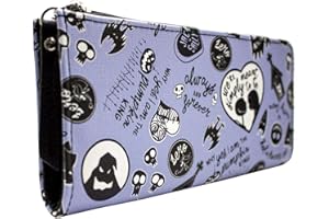 VINEEN Cartera de Nightmare Before Christmas Jack y Sally Siempre Lila