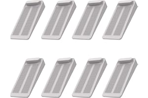 Topes para Puertas,Yosemy Cuña Puerta de Goma Antideslizante Apilable,Protección de Pared y Muebles (Gris, 8pcs)