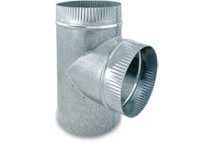 CAEXVEN TE para chimeneas en Acero Galvanizado - Ángulo 90º - Serie lisa - 100 mm