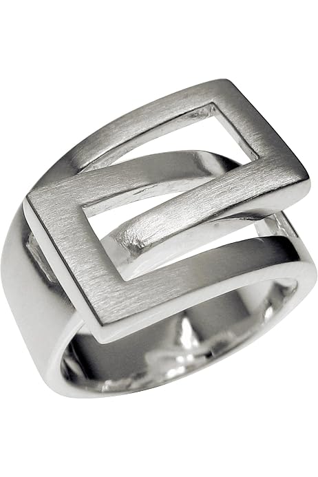 Breiter Damenring Diagonal - 925 Sterling Silber -  Produktbild-Vorschau 3