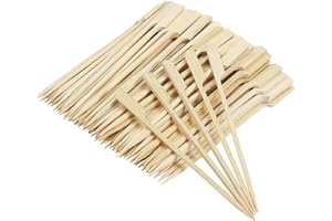 FANGBOJIE 100 Stück Spieße Fingerfood, Holzspieße Schaschlikspieße Holz, Bambus Grillspieße Cocktailspieße Häppchen für Buffet, Grills, Snacks, Obst und Basteln
