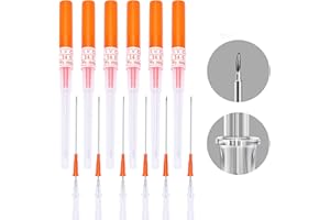 NIUSIMAN Aguja Piercing Mixto 14G 16G 18G 20G 22G aguja piercing,10 piezas catéter agujas perforación acero inoxidable aguja perforación oído para ombligo labios ceja nariz agujas perforación