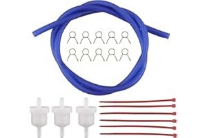 GOOFIT Filtro de Combustible Tubo de Gasolina Moto 8mm para Universal Pit Bike Scooter Ciclomotor ATV Cafe Racer Go Kart Azul