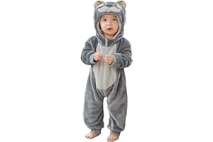 YloveM Unisex, kombinezon dla dzieci, jesień, zima, z kapturem, piżama, zwierzę, flanela, kostium cosplay, wyposażenie