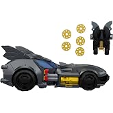 Mattel DC Premier Series Batmobile Iconic Batman Vehicle | 15cm Scale Crime Fighting Car with Bat-Drone Cannon and Missiles,