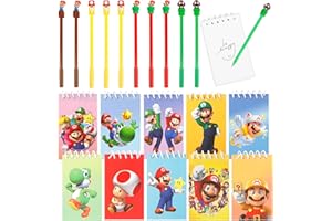 ‎YUMCUTE yumcute Anime Schreibwaren Set, 10 Pack Mini Cartoon Notizbücher mit Stiften Set, Mitgebsel Geburtstag für Kinder Party Geschenke Mitgebsel für Geburtstage, Goodie Bags & Schule Belohnungen