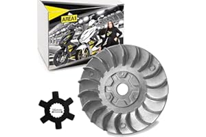 ‎AREA1 Area1 Ersatz Keilriemenscheibe/Lüfterrad für 50ccm 2Takt Motorroller von ATU Explorer AGM Nova Motors GT Union Longija Mawi RS Ultima Ride Sprint Tauris Benero TNG Forstinger Motorro JackFox (1E40QMB)