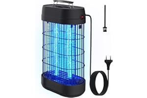 EUQQZU Lampe Anti Moustique, 18W UV Tue Mouche Eléctrique Couvrant 80m², Anti Insectes Moucherons Mites Intérieur Extérieur,Piège à Moustique pour Jardin Terrasse Piscine Chambre Maison Cuisine