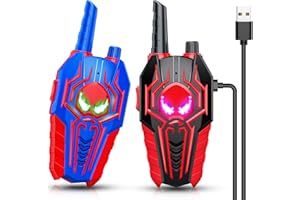 Toyokid Spider Walkie Talkies Rechargeable, Toys for 3-10 Years Old Girls Boys Toys Age 3 4 5 6 7 8 Kids Age 3 4 5 6 Gift for 3-10 Year Olds Boys Girls Walkie Talkie Birthday Xmas Gifts Present