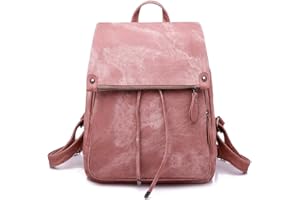 Everfunny Women Backpack Waterproof Anti-theft Lightweight PU Fashion Leather Nylon School Shoulder Bag Travel Cute Backpack Girls Ladies