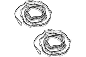 PATIKIL Daisy Chain Straps, 2 Pack Strong Climbing Strap Adjustable Nylon Chain Sling with 15 Loops for Aerial Yoga Hammock Swing, Silver Tone